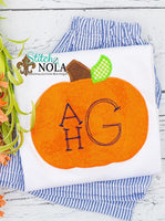 Personalized Pumpkin Monogram Applique Shirt