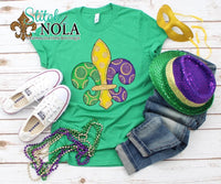 Mardi Gras Fleur de Lis Printed Tee