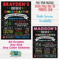 First Day of School PRINTED Sign - PHYSICAL Item!!