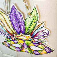 Carnival Mardi Gras Mask Door Hanger