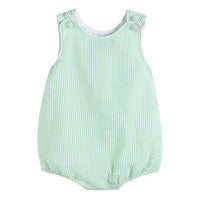 Classic Green Gingham Baby Bubble Romper