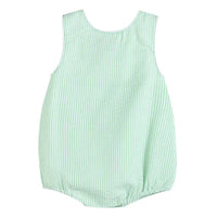 Classic Green Gingham Baby Bubble Romper