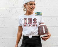 DHS Wildcats Varsity Printed Spirit Tee DHS Wildcats