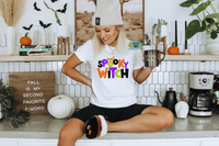 Adult Spooky Witch Halloween Printed Tee