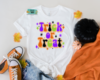 Adult Trick or Treat Printed Tee
