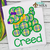 Personalized Mardi Gras Dog Applique Shirt