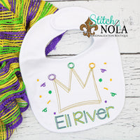 Personalized Mardi Gras Crown Sketch Shirt