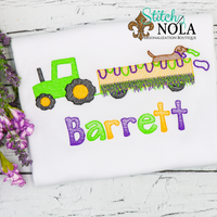 Personalized Mardi Gras Float with Puppy Sketch Shirt