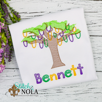 Personalized Mardi Gras Tree Sketch Shirt