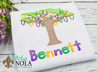 Personalized Mardi Gras Tree Sketch Shirt