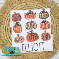 Personalized Cheetah Pumpkin Bunch Printed Shirt