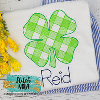 Personalized St. Patrick's Day Four Leaf Clover Sketch Shirt