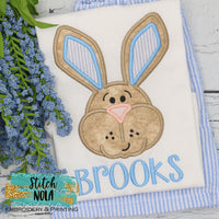 Personalized Easter Bunny Head Appliqué Shirt