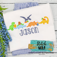 Personalized Easter Dinosaurs Sketch Shirt