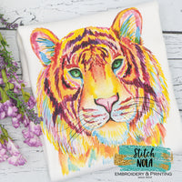 Personalized Watercolor Tiger Printed Shirt