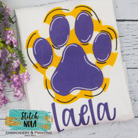 Personalized Tiger Paw Print Printed Shirt