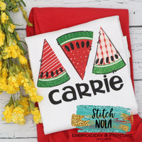 Personalized Watermelon Trio Printed Shirt
