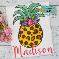 Personalized Leopard Pineapple Printed Shirt