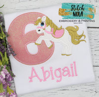 Personalized Birthday Pony Appliqué Shirt