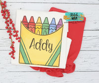 Personalized Crayons Printed Shirt