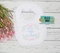 Personalized For This Child We Prayed With Floral Wreath Sketch Shirt