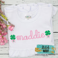 Personalized St. Patrick's Day Clovers With Name Sketch Shirt
