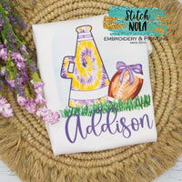 Personalized Purple & Gold Megaphone Printed Shirt