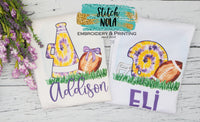 Personalized Purple & Gold Megaphone Printed Shirt