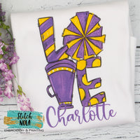 Personalized Purple & Gold Love Printed Shirt