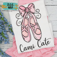 Personalized Ballet Slippers Printed Shirt