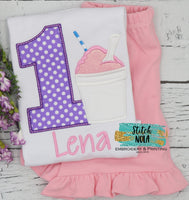 Personalized Birthday Snowball Appliqué Shirt