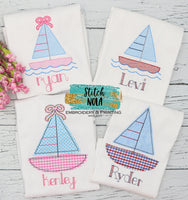 Personalized Sailboat Sketch Shirt