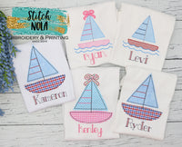 Personalized Sailboat Sketch Shirt