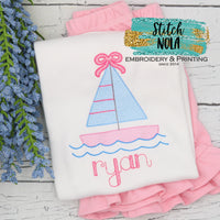 Personalized Sailboat Sketch Shirt
