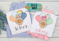 Personalized Thanksgiving Boy Turkey Appliqué Shirt