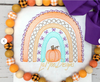 Personalized Rainbow Pumpkin Sketch Shirt