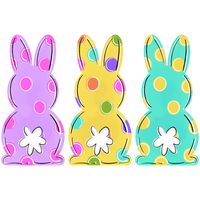 Personalized Polka Dot Easter Bunny Trio Printed Shirt