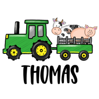 Farm Animals in Tractor Printed Shirt