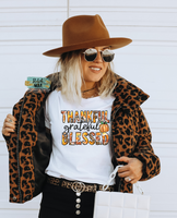 Thankful Grateful Bless Printed Tee