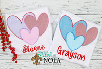 Personalized Valentine Hearts Bunch Sketch Shirt