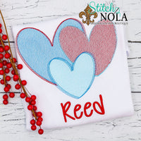 Personalized Valentine Hearts Bunch Sketch Shirt