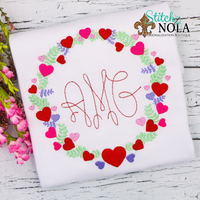 Personalized Valentine Wreath Sketch Shirt