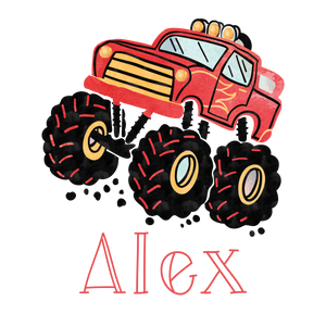 Red Monster Truck Printed Shirt