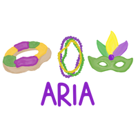 Mardi Gras Trio Printed Shirt