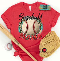 Baseball Mama with Leopard Printed Tee