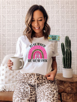 In October We Wear Pink Rainbow Printed Tee