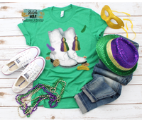 ADULT Mardi Gras Marching Boots Printed Tee