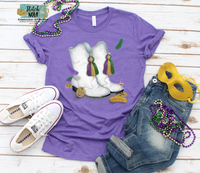 ADULT Mardi Gras Marching Boots Printed Tee