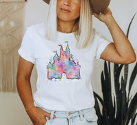 Watercolor Castle Printed Tee