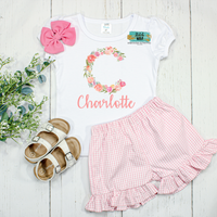 Floral Letter Printed Shirt